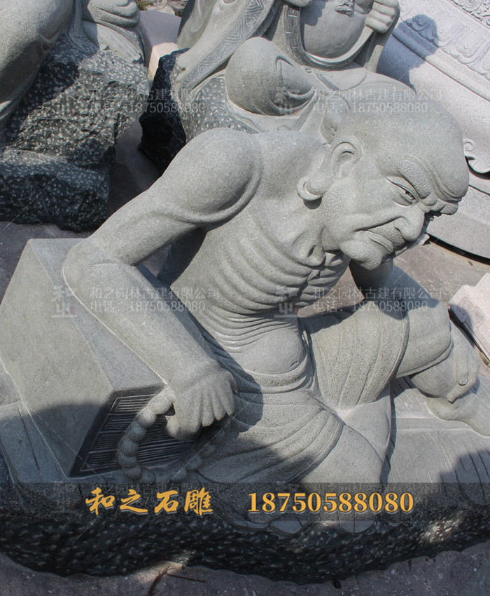 十八羅漢之芭蕉羅漢石雕像
