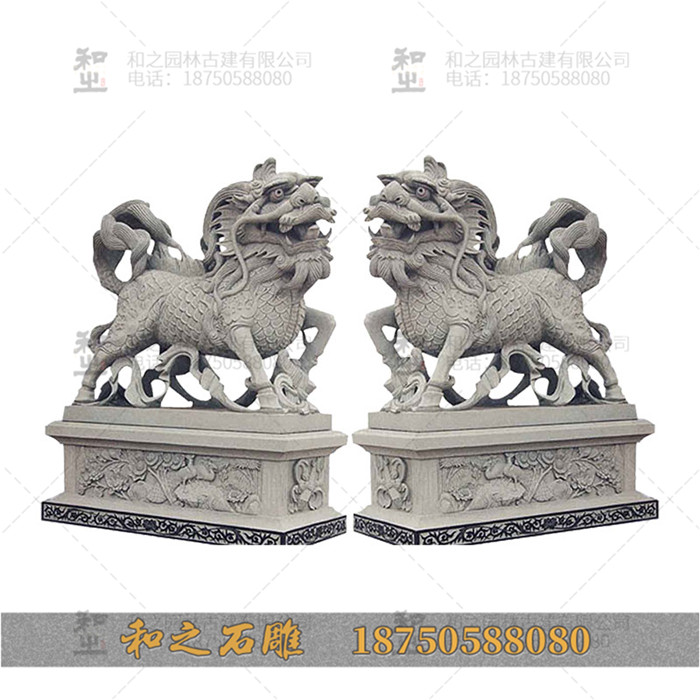 廟石雕獅子