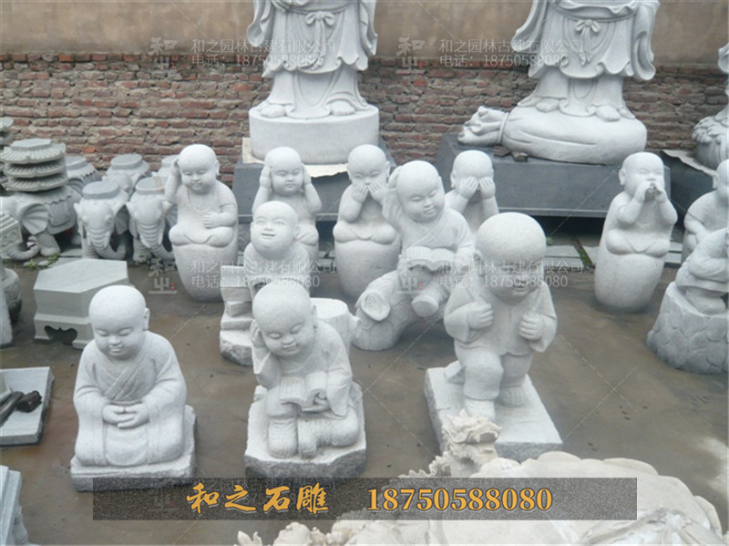 石雕小沙彌圖片大全