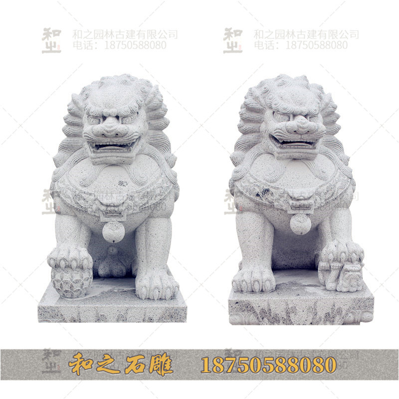 石雕抱鼓獅子