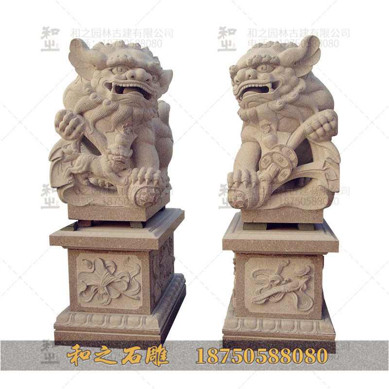 石雕獅子球