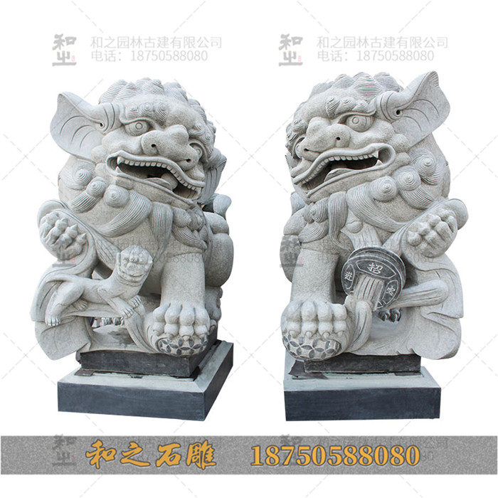 明代石雕獅子圖片