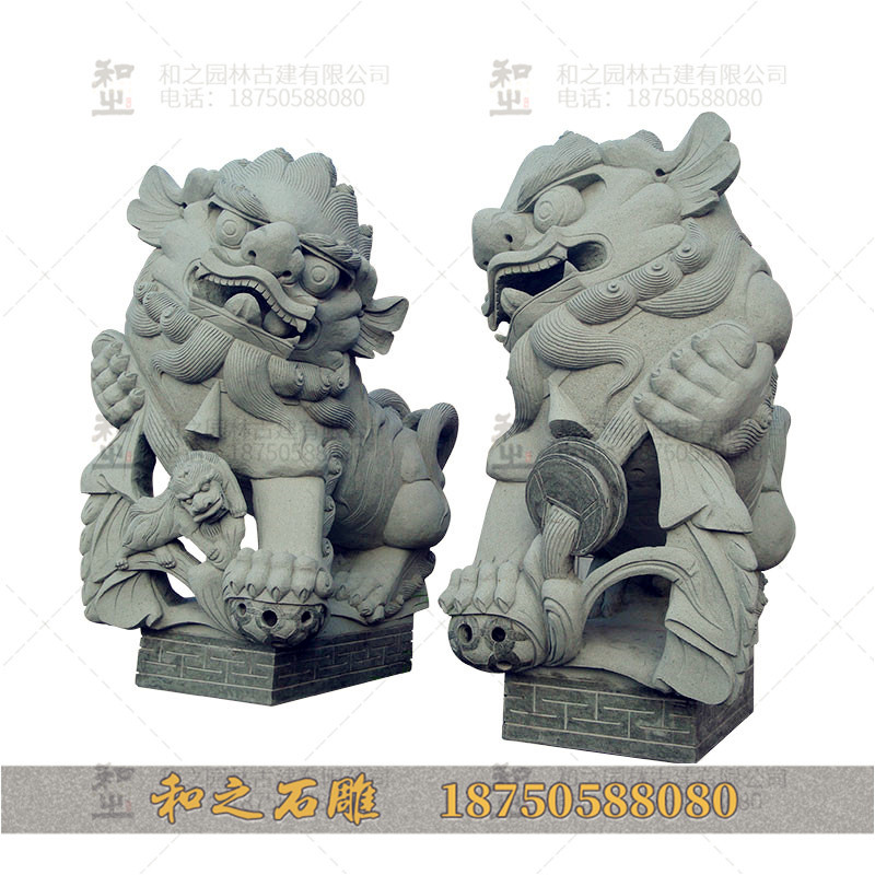 青石石雕獅子
