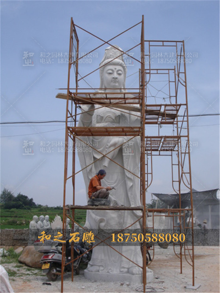 石雕滴水觀音像