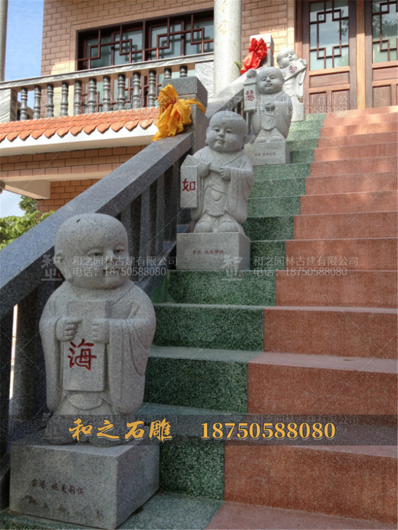 石雕小沙彌圖片