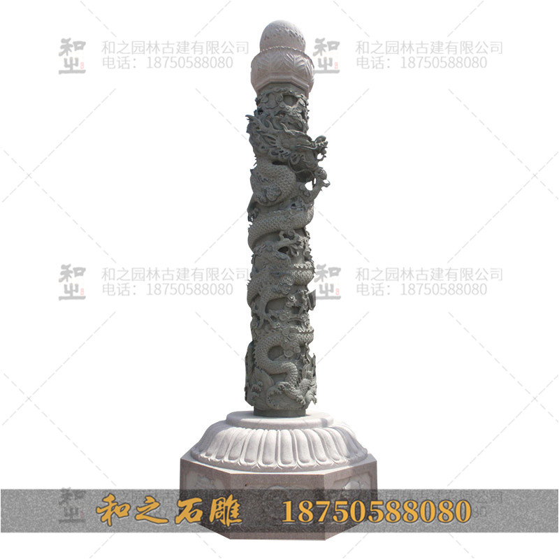 福建石雕龍柱