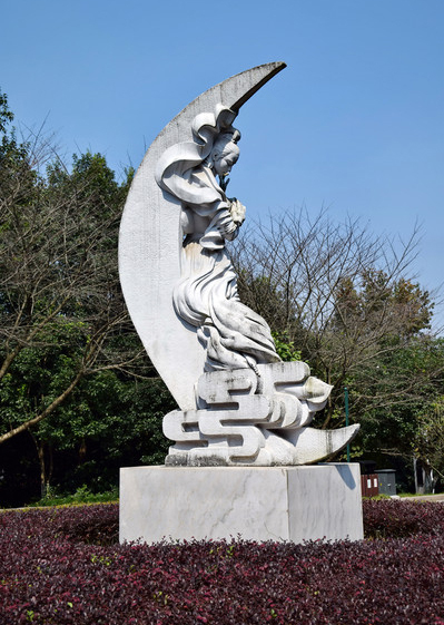 嫦娥石雕景觀雕塑