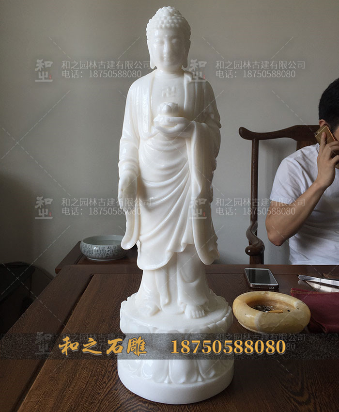家居漢白玉佛像