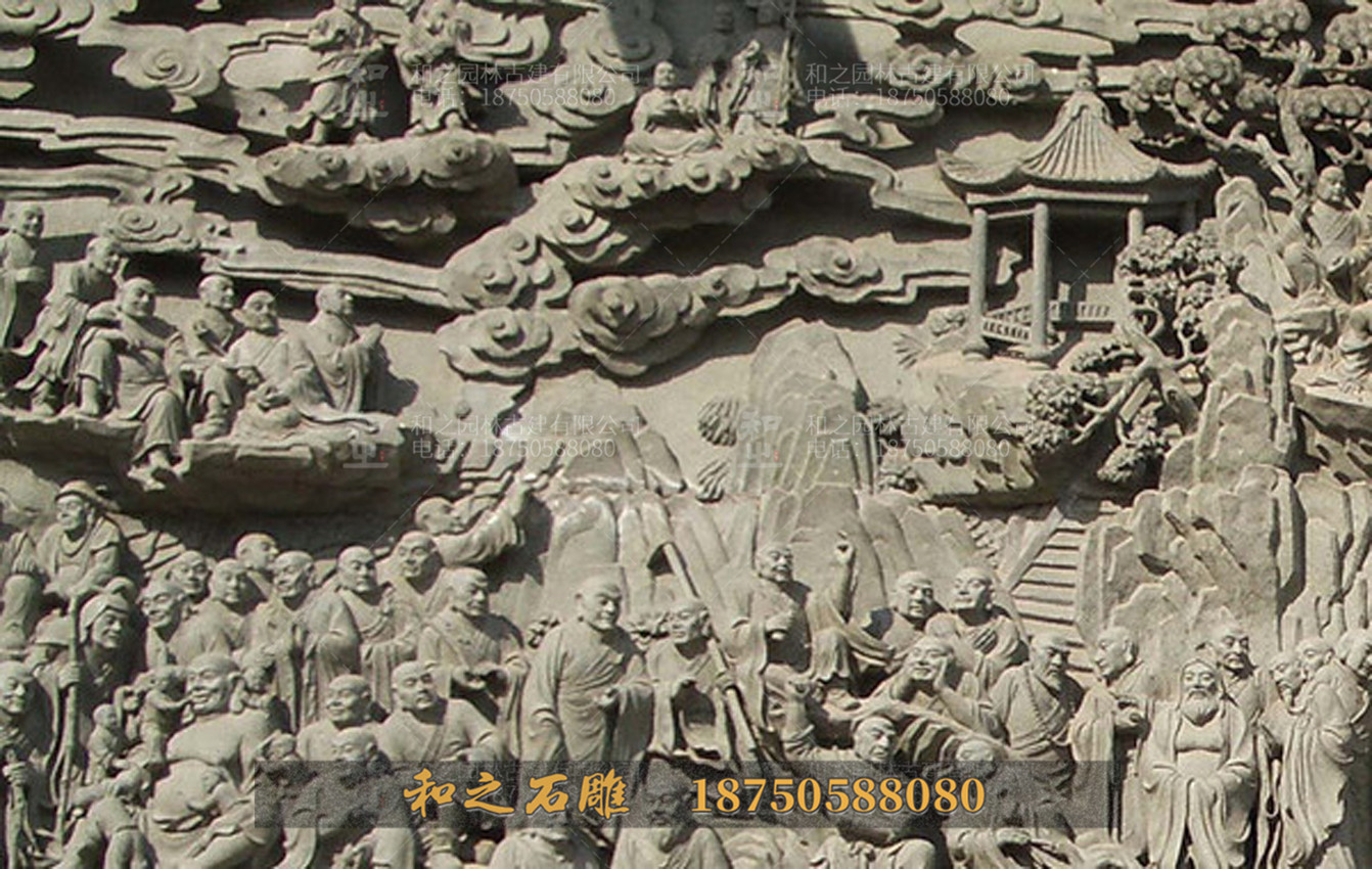 浮雕五百羅漢圖案