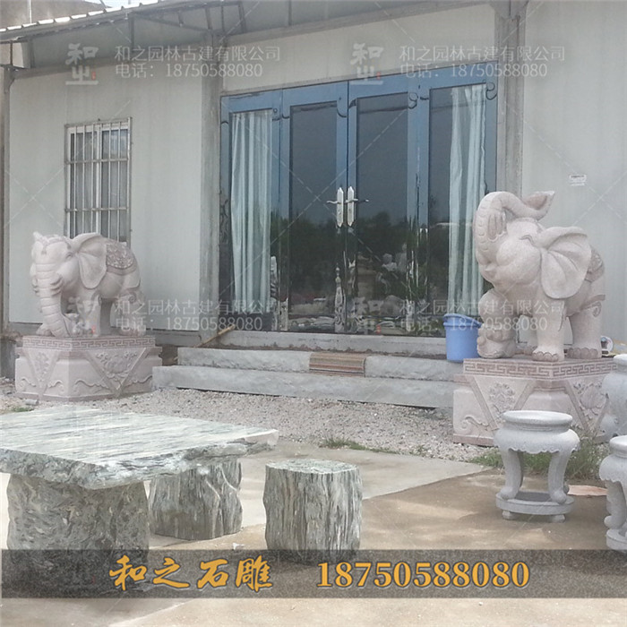 門(mén)口石雕小象