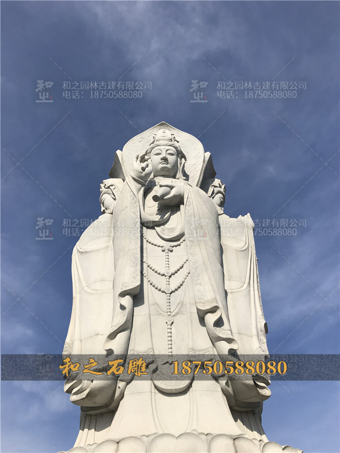 大型石雕四面觀音像