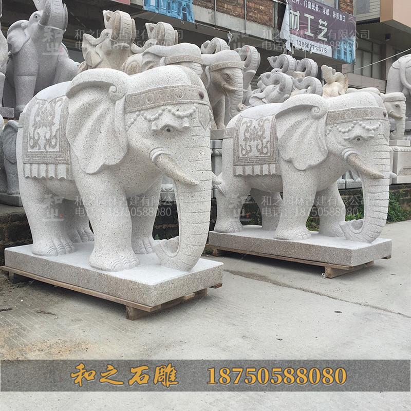 石雕大象花崗巖