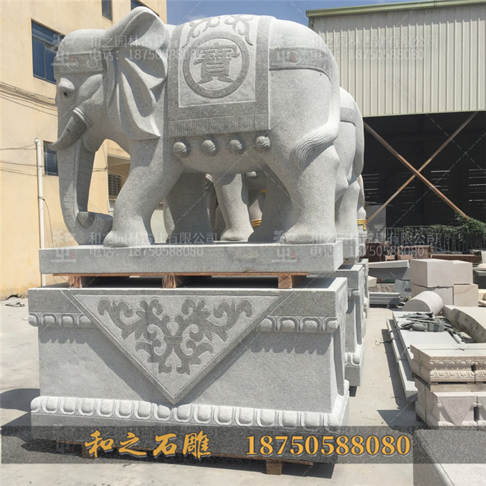 花崗巖石雕大象