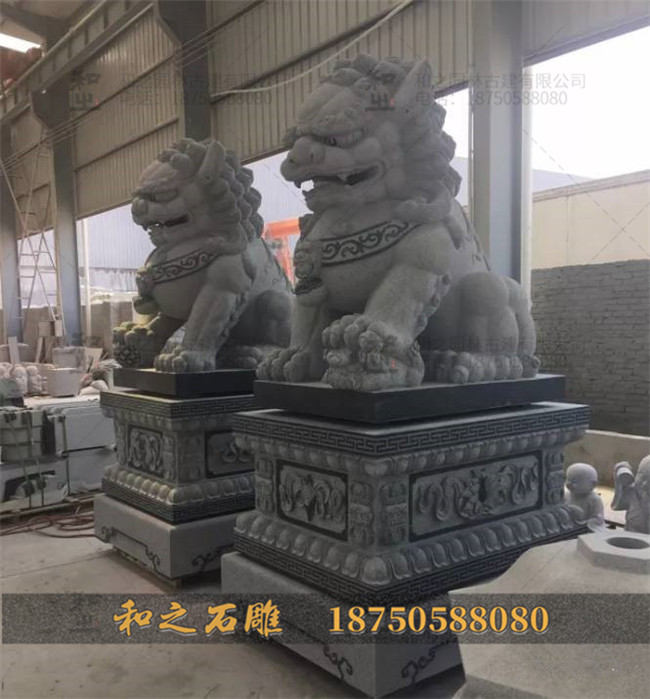 石雕獅子一對(duì)2米高多少錢