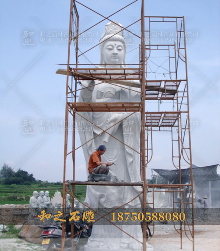 石雕觀音像安裝