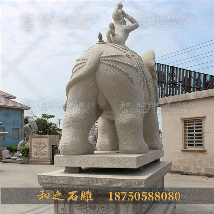花崗巖石雕大象