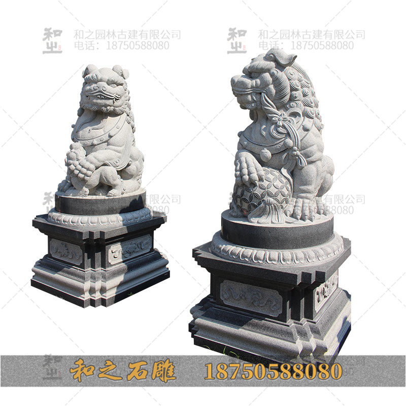 祠堂石雕獅子