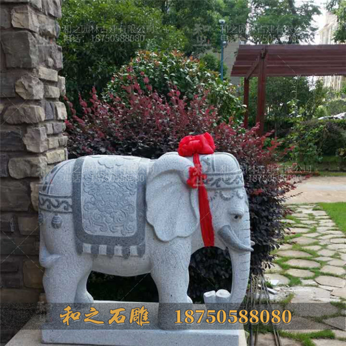 花崗巖石雕大象