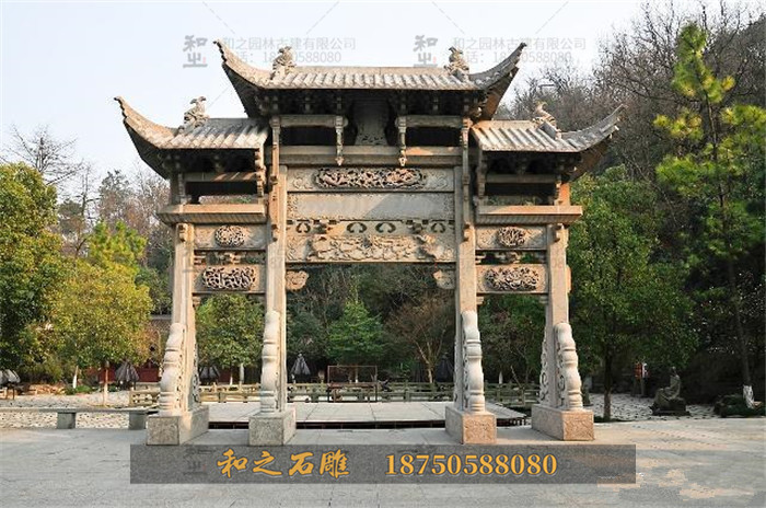 石雕山門牌坊圖紙
