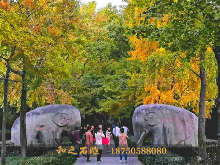 石雕大象圖片