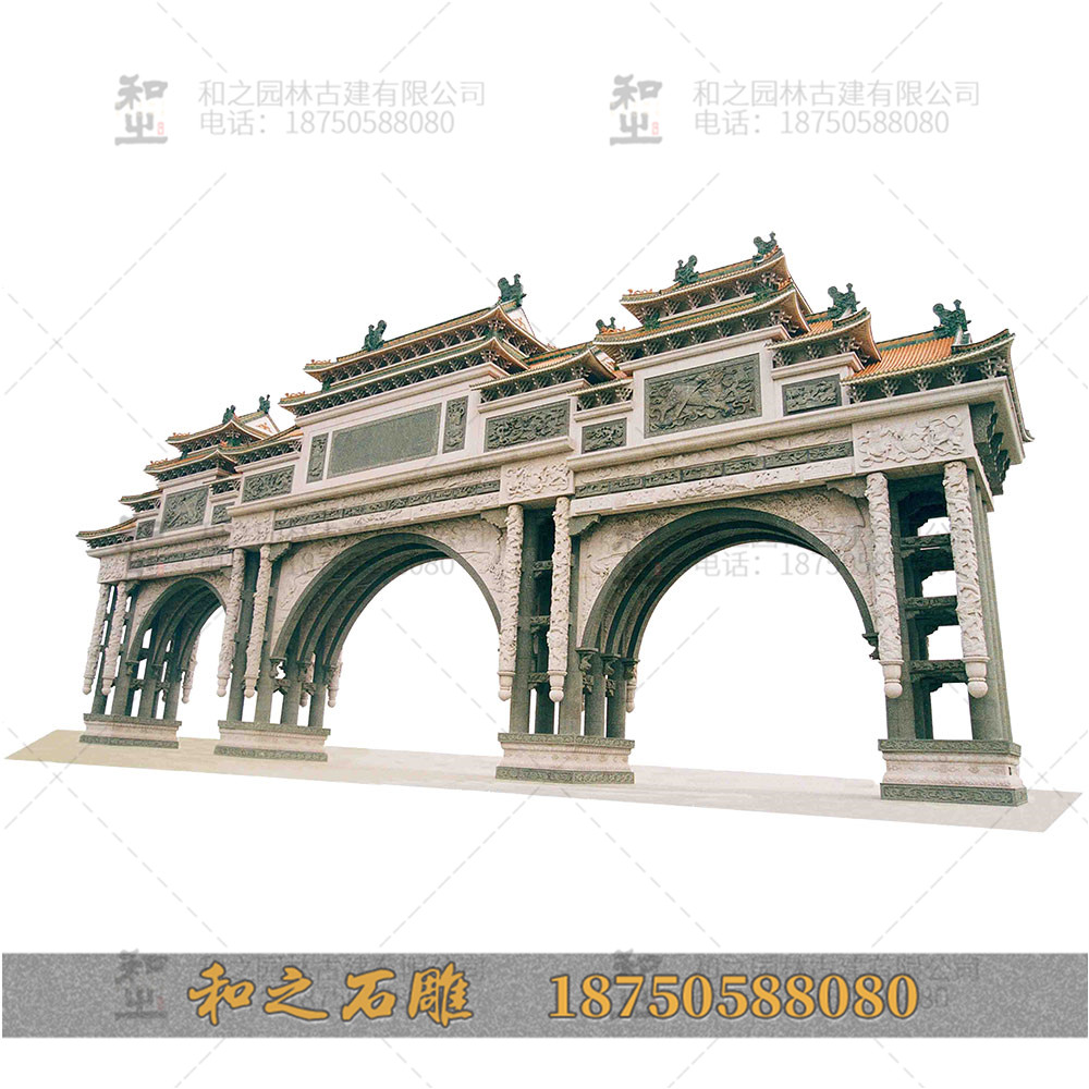 牌坊石雕結(jié)構(gòu)