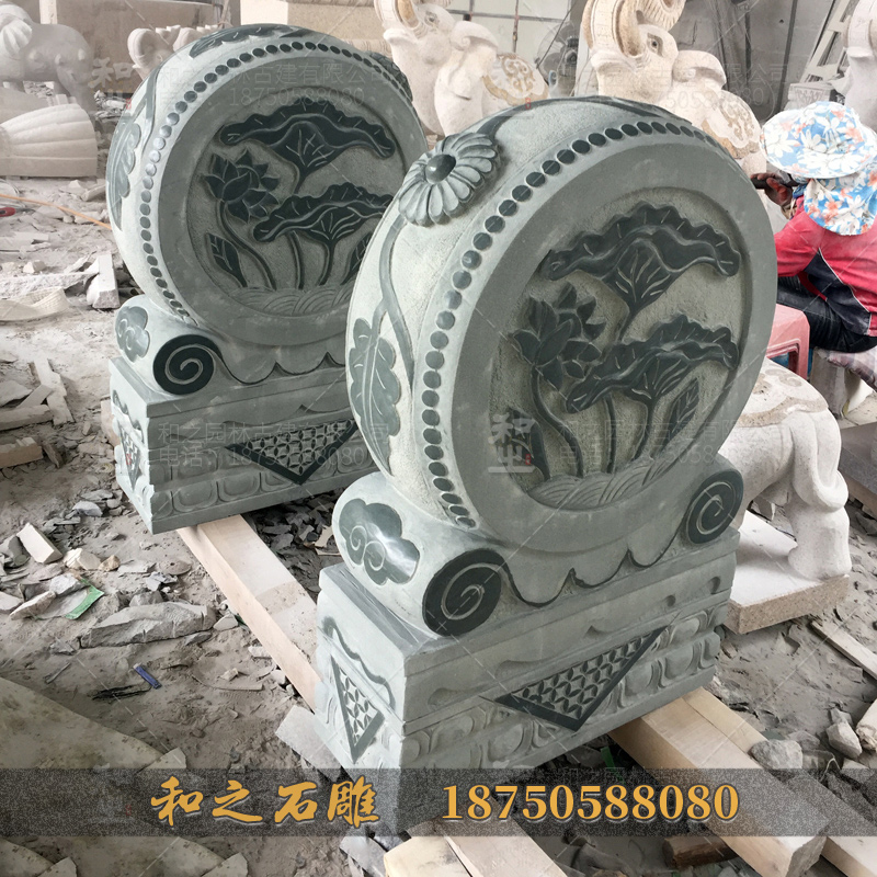 大理石門墩