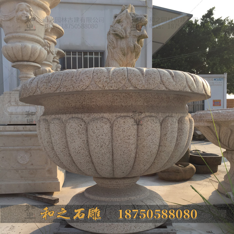 石雕花缽 石雕花缽