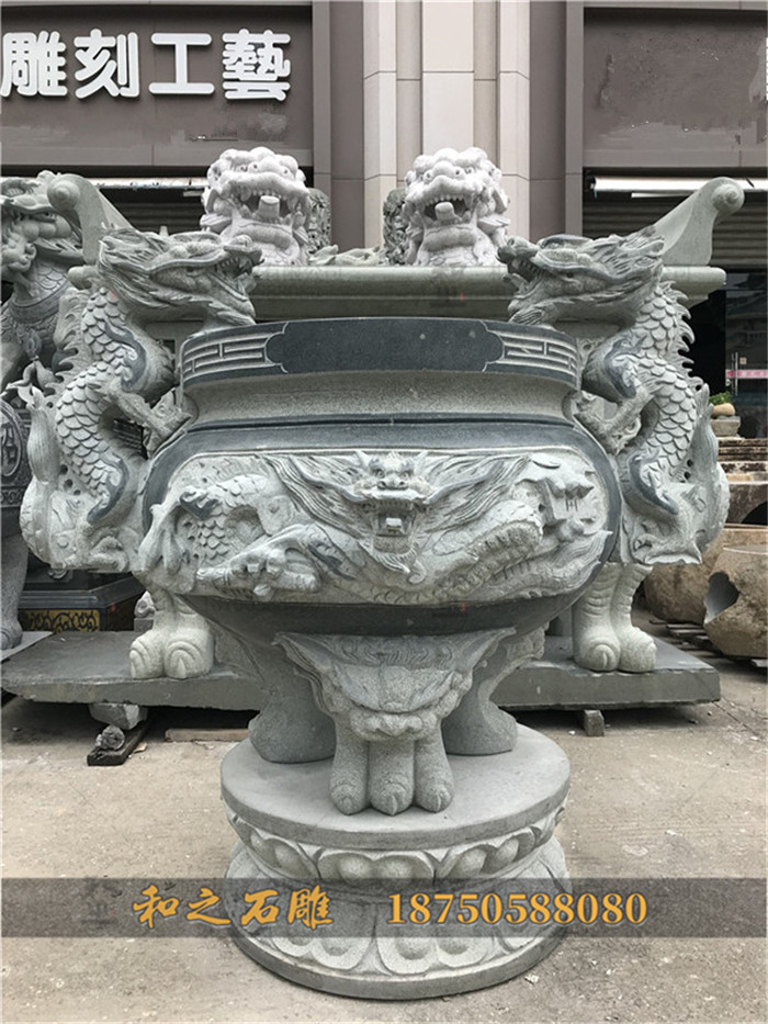 石雕圓香爐 石雕圓香爐
