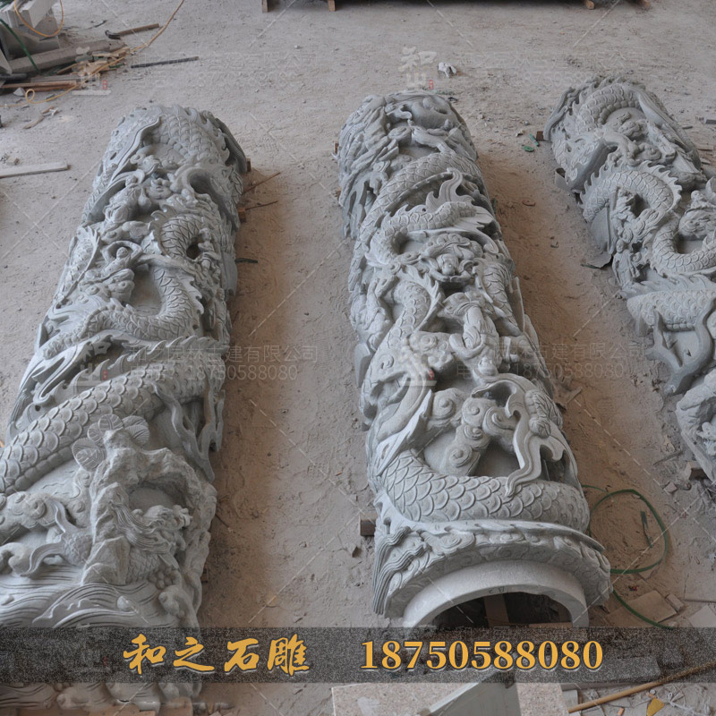 石雕龍柱加工 石雕龍柱加工