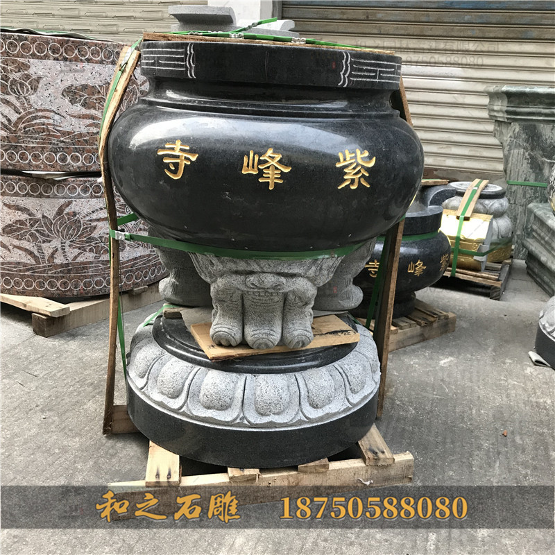 芝麻黑石材香爐 芝麻黑石材香爐