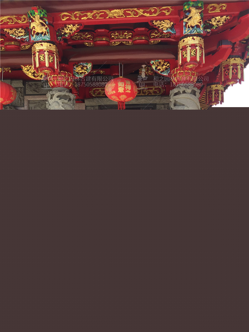 石雕龍鳳柱