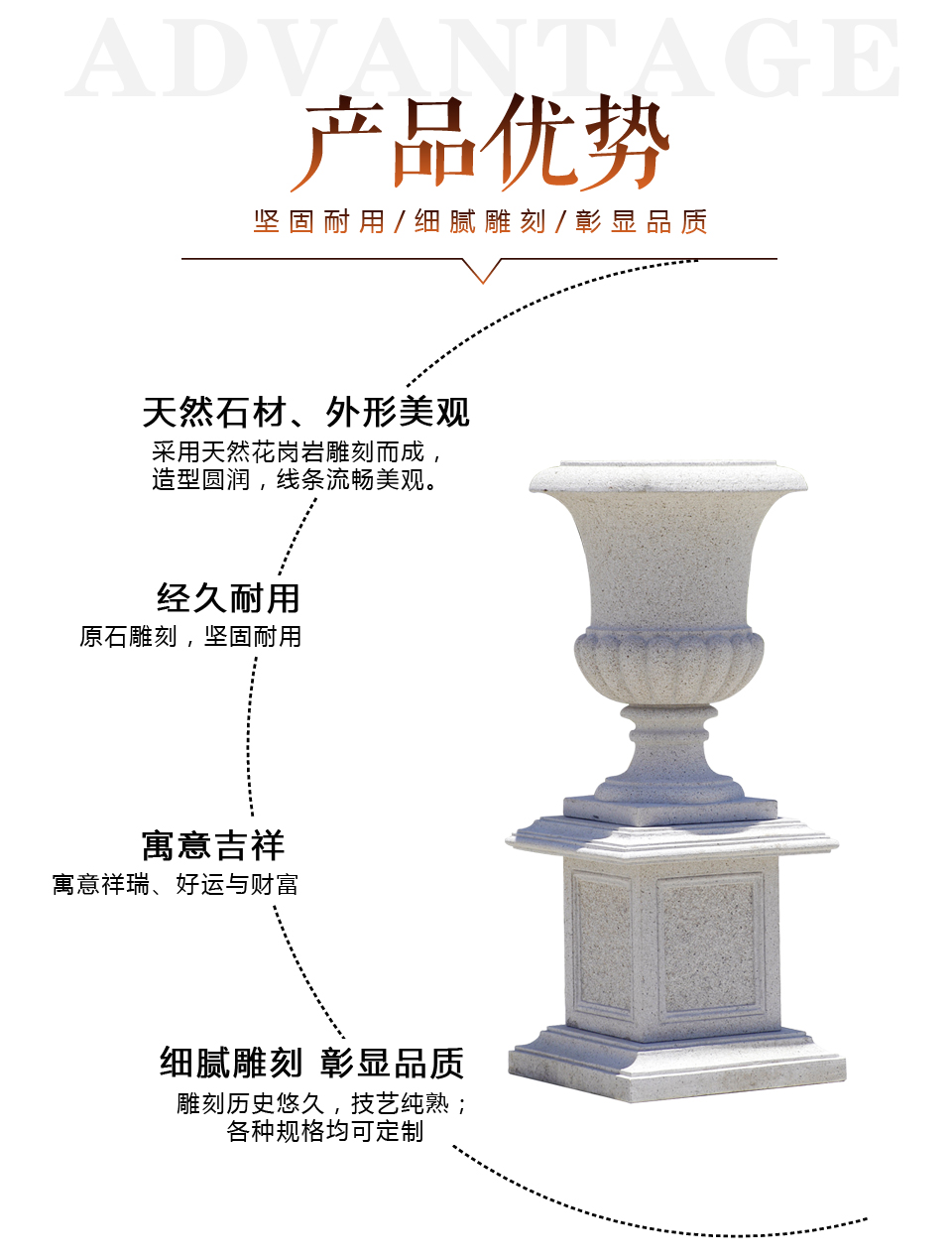 大理石花缽