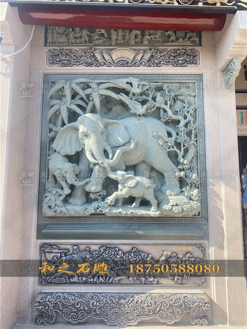 大象浮雕璧堵 大象浮雕璧堵
