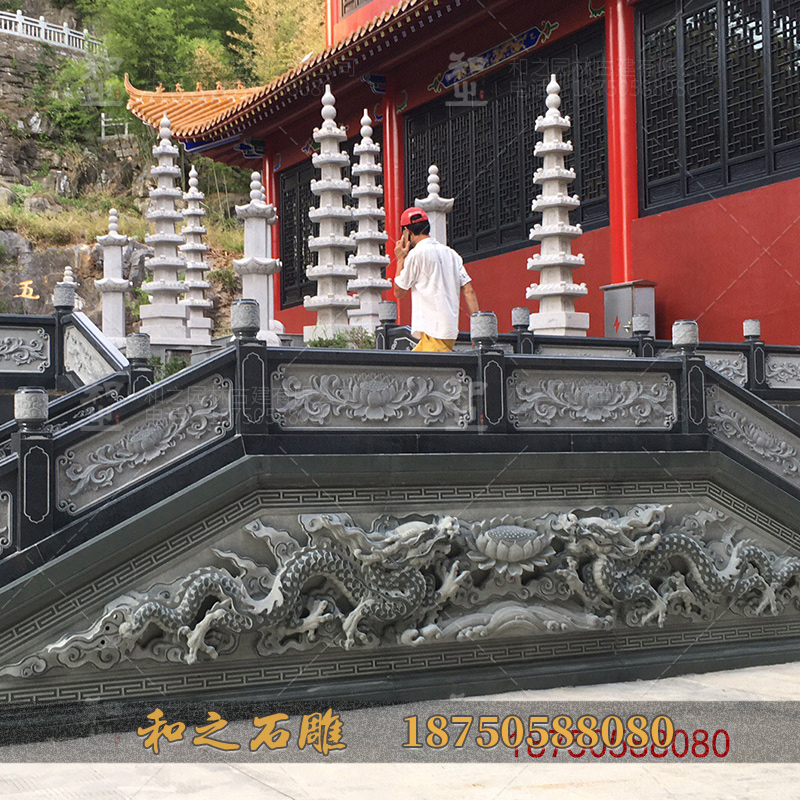 芝麻黑石雕欄桿