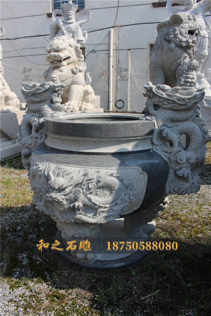 青石石雕香爐
